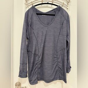 Zella Women's Heathered Gray Long Sleeve Top